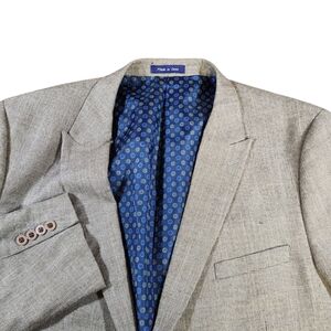 Alan Flusser Blazer Men's 48L Polyester Casual Two Button Sport Coat Suit Jacket